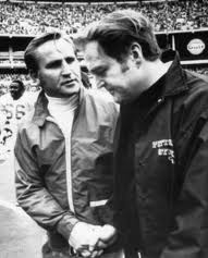 Don Shula and Chuck Noll after game